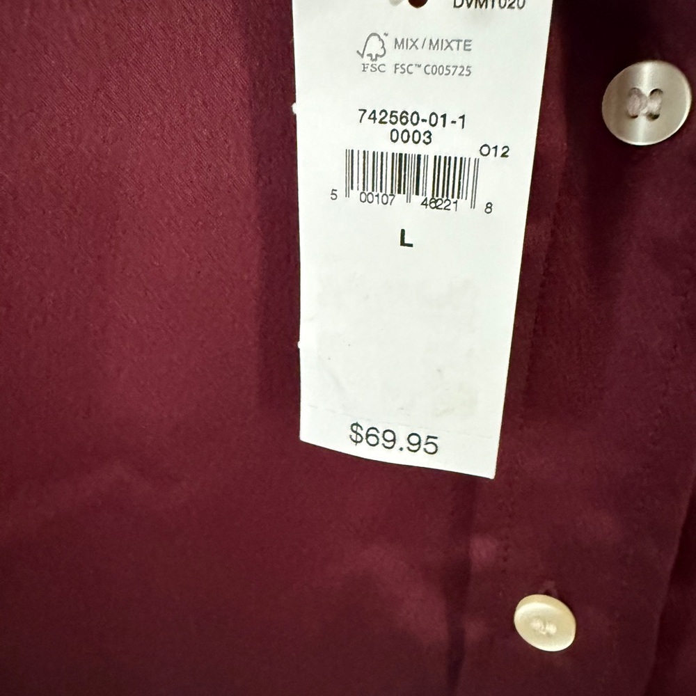 GAP Deep Red Boyfriend Shirt - Picture 4 of 4
